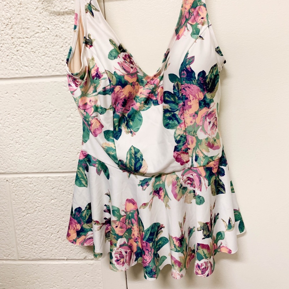 Anthropologie Peplum Tankini Top